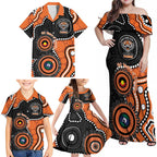 Tigers NAIDOC Week 2026 Personalised Family Matching Off Shoulder Maxi Dress and Hawaiian Shirt 50 Years of Deadly Aboriginal Art