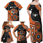 Tigers NAIDOC Week 2026 Personalised Family Matching Off Shoulder Maxi Dress and Hawaiian Shirt 50 Years of Deadly Aboriginal Art