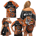 Tigers NAIDOC Week 2026 Personalised Family Matching Off Shoulder Short Dress and Hawaiian Shirt 50 Years of Deadly Aboriginal Art