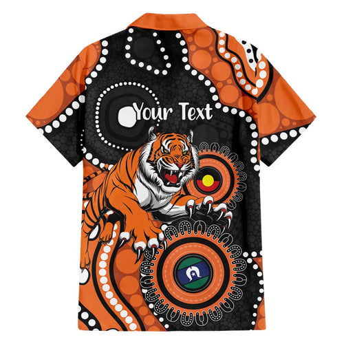 Tigers NAIDOC Week 2026 Personalised Family Matching Short Sleeve Bodycon Dress and Hawaiian Shirt 50 Years of Deadly Aboriginal Art