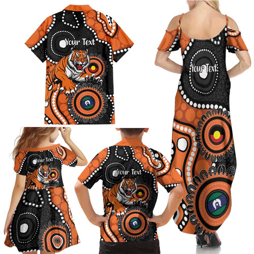 Tigers NAIDOC Week 2026 Personalised Family Matching Summer Maxi Dress and Hawaiian Shirt 50 Years of Deadly Aboriginal Art