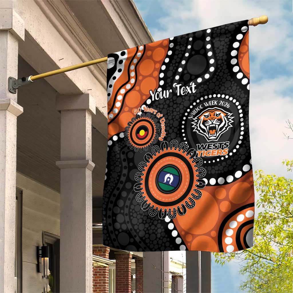 Tigers NAIDOC Week 2026 Personalised Garden Flag 50 Years of Deadly Aboriginal Art