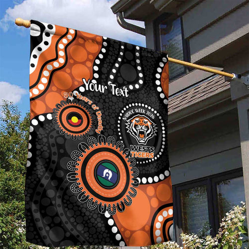 Tigers NAIDOC Week 2026 Personalised Garden Flag 50 Years of Deadly Aboriginal Art