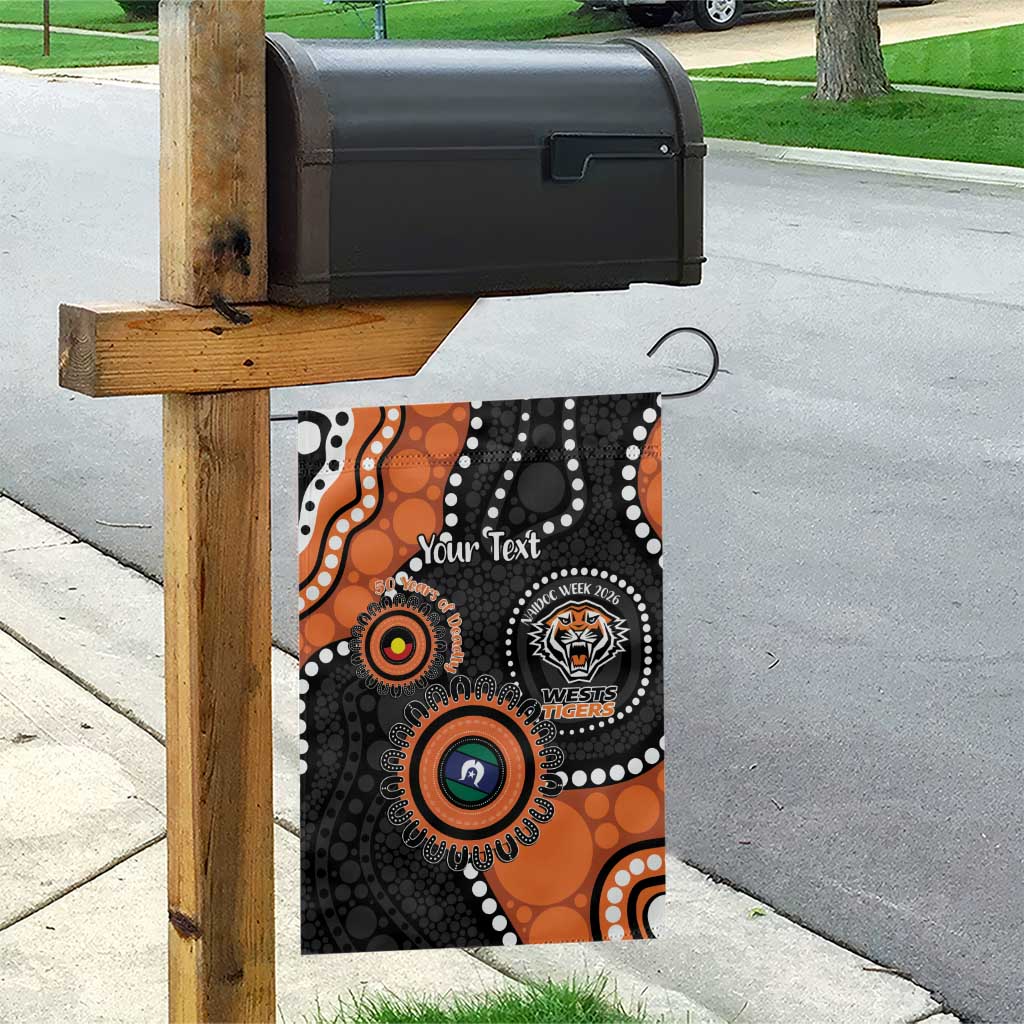Tigers NAIDOC Week 2026 Personalised Garden Flag 50 Years of Deadly Aboriginal Art