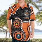Tigers NAIDOC Week 2026 Personalised Hawaiian Shirt 50 Years of Deadly Aboriginal Art