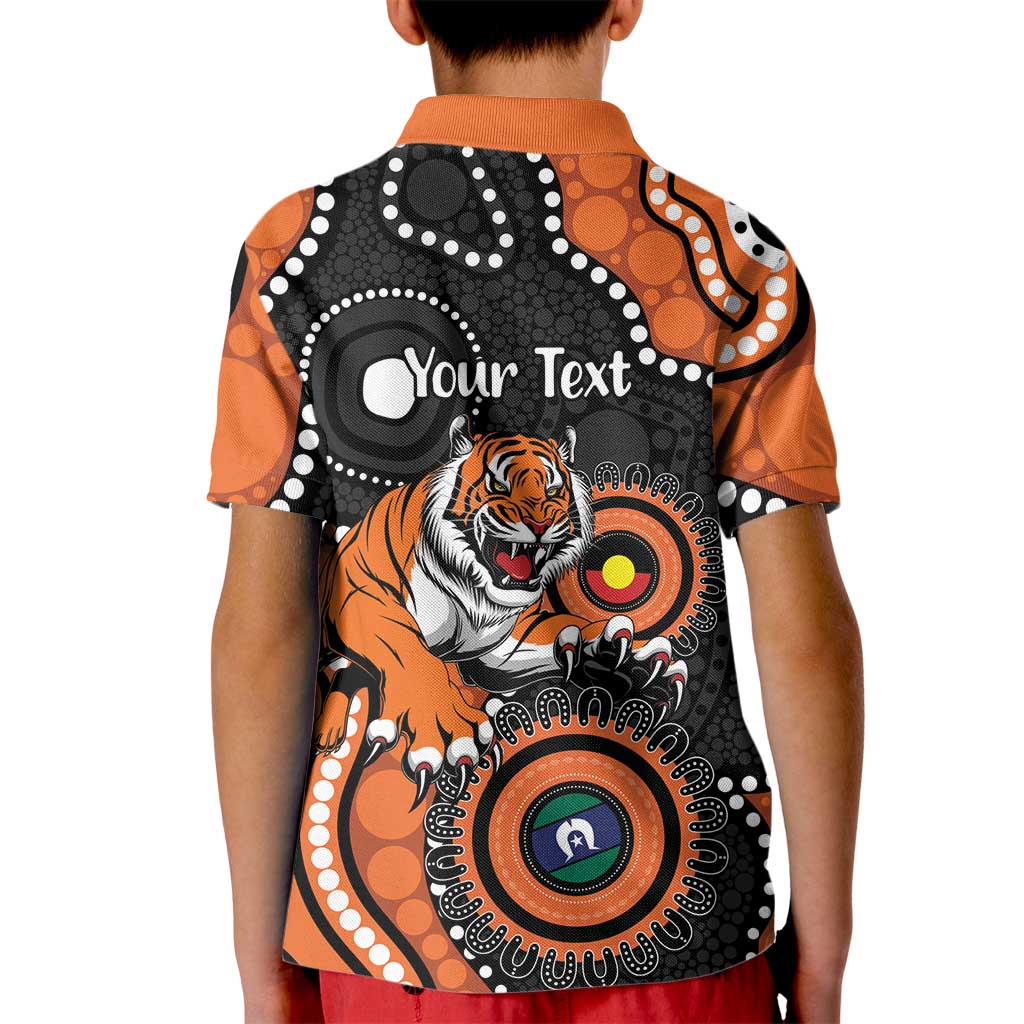 Tigers NAIDOC Week 2026 Personalised Kid Polo Shirt 50 Years of Deadly Aboriginal Art