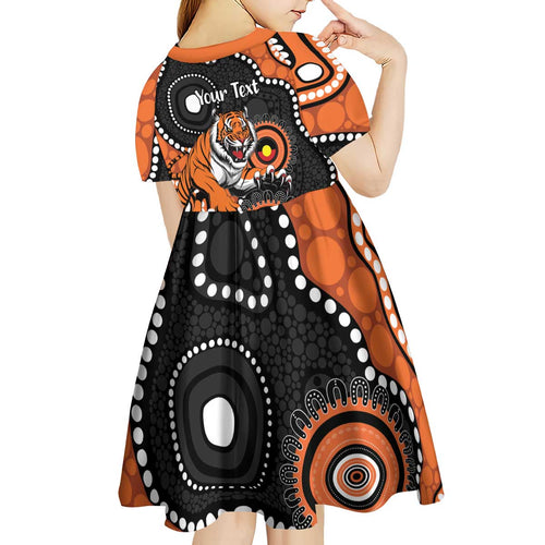 Tigers NAIDOC Week 2026 Personalised Kid Short Sleeve Dress 50 Years of Deadly Aboriginal Art