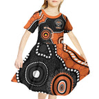 Tigers NAIDOC Week 2026 Personalised Kid Short Sleeve Dress 50 Years of Deadly Aboriginal Art