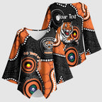 Tigers NAIDOC Week 2026 Personalised Kimono Sleeve Blouse 50 Years of Deadly Aboriginal Art
