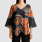 Tigers NAIDOC Week 2026 Personalised Kimono Sleeve Blouse 50 Years of Deadly Aboriginal Art