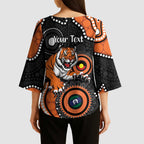 Tigers NAIDOC Week 2026 Personalised Kimono Sleeve Blouse 50 Years of Deadly Aboriginal Art