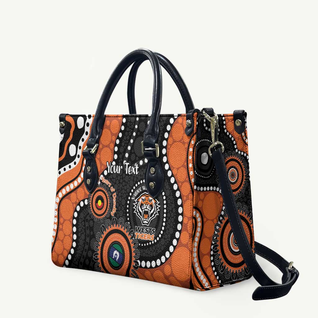 Tigers NAIDOC Week 2026 Personalised Leather Bag 50 Years of Deadly Aboriginal Art