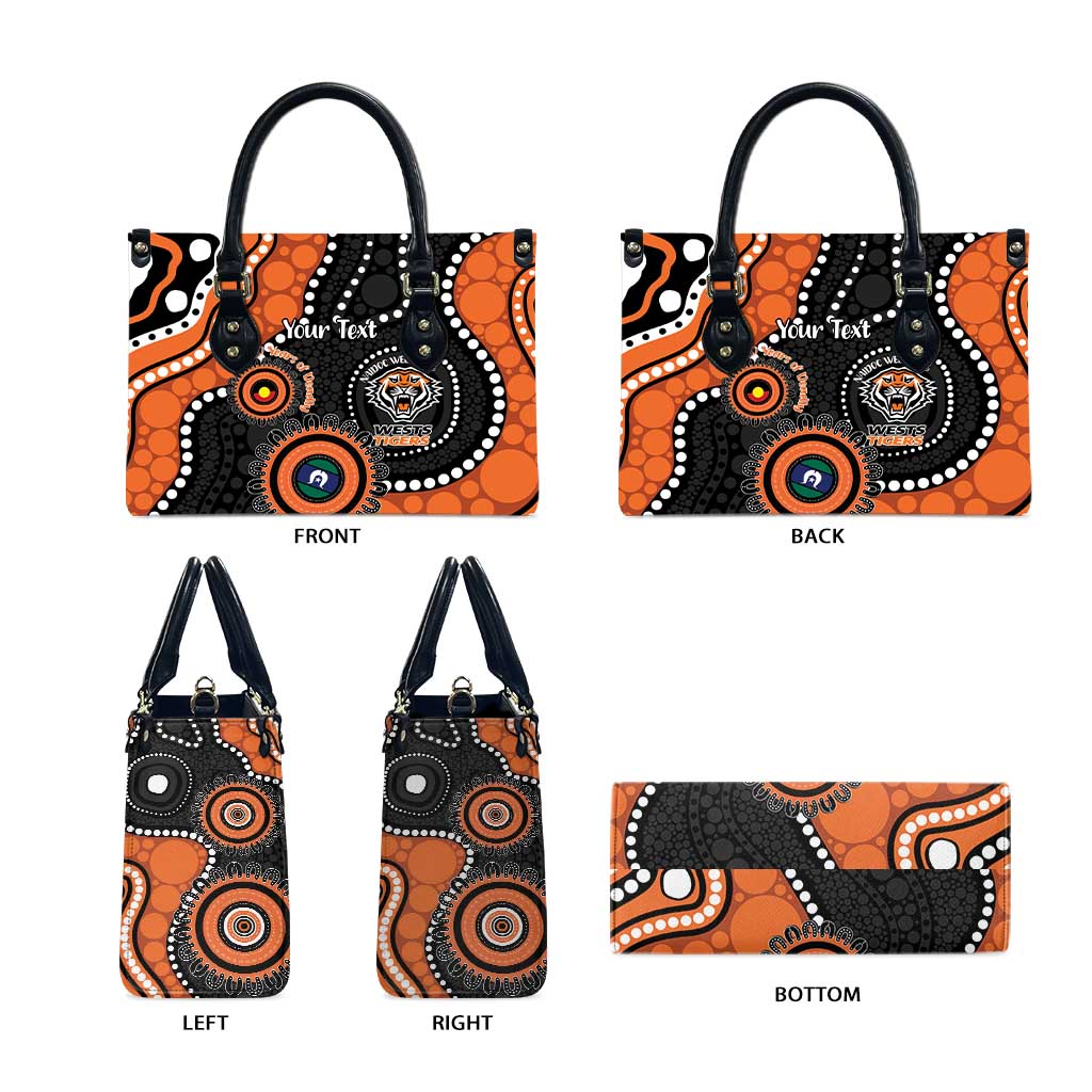 Tigers NAIDOC Week 2026 Personalised Leather Bag 50 Years of Deadly Aboriginal Art