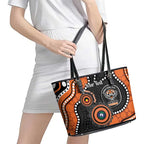 Tigers NAIDOC Week 2026 Personalised Leather Tote Bag 50 Years of Deadly Aboriginal Art