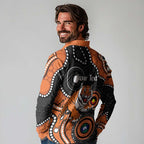 Tigers NAIDOC Week 2026 Personalised Long Sleeve Polo Shirt 50 Years of Deadly Aboriginal Art