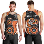 Tigers NAIDOC Week 2026 Personalised Men Tank Top 50 Years of Deadly Aboriginal Art