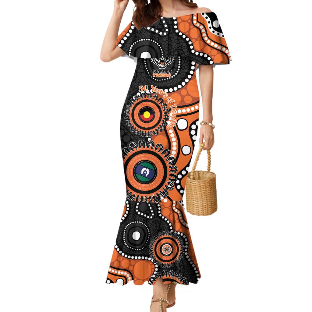 Tigers NAIDOC Week 2026 Personalised Mermaid Dress 50 Years of Deadly Aboriginal Art