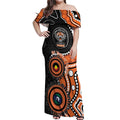 Tigers NAIDOC Week 2026 Personalised Off Shoulder Maxi Dress 50 Years of Deadly Aboriginal Art