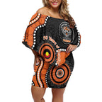 Tigers NAIDOC Week 2026 Personalised Off Shoulder Short Dress 50 Years of Deadly Aboriginal Art
