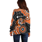 Tigers NAIDOC Week 2026 Personalised Off Shoulder Sweater 50 Years of Deadly Aboriginal Art