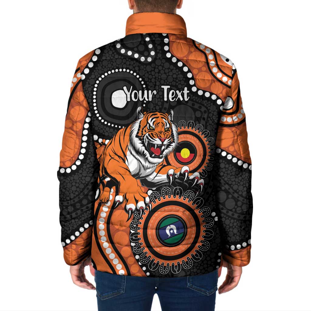 Tigers NAIDOC Week 2026 Personalised Padded Jacket 50 Years of Deadly Aboriginal Art