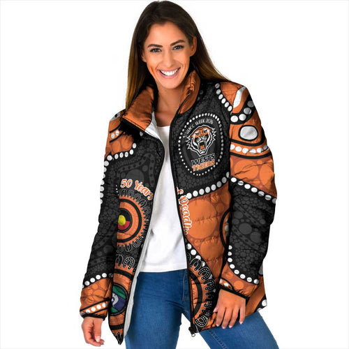 Tigers NAIDOC Week 2026 Personalised Padded Jacket 50 Years of Deadly Aboriginal Art