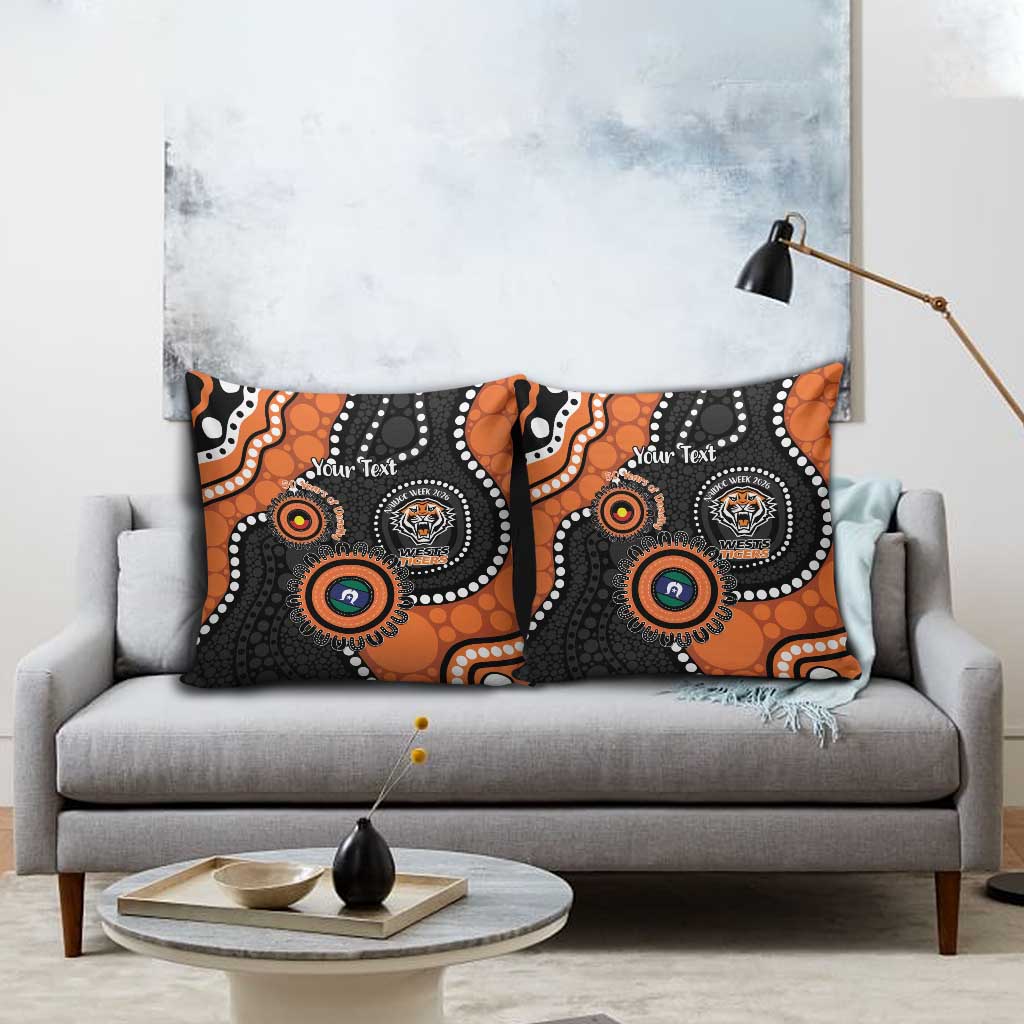 Tigers NAIDOC Week 2026 Personalised Pillow Cover 50 Years of Deadly Aboriginal Art