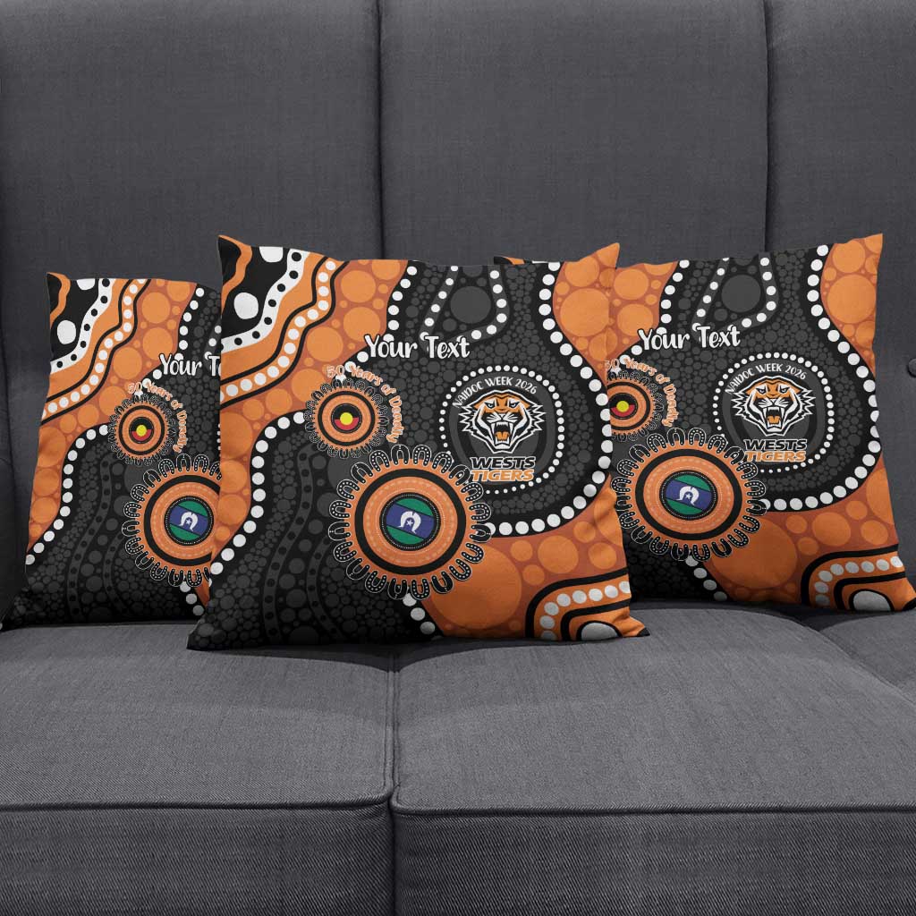 Tigers NAIDOC Week 2026 Personalised Pillow Cover 50 Years of Deadly Aboriginal Art