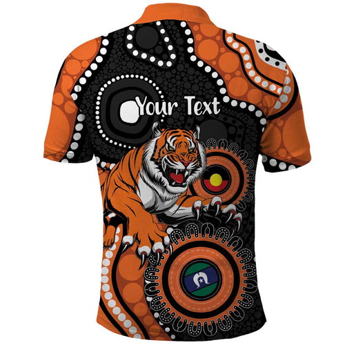 Tigers NAIDOC Week 2026 Personalised Polo Shirt 50 Years of Deadly Aboriginal Art