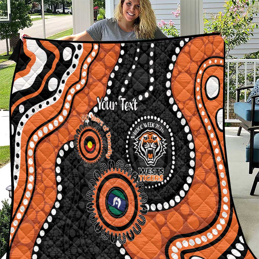Tigers NAIDOC Week 2026 Personalised Quilt 50 Years of Deadly Aboriginal Art