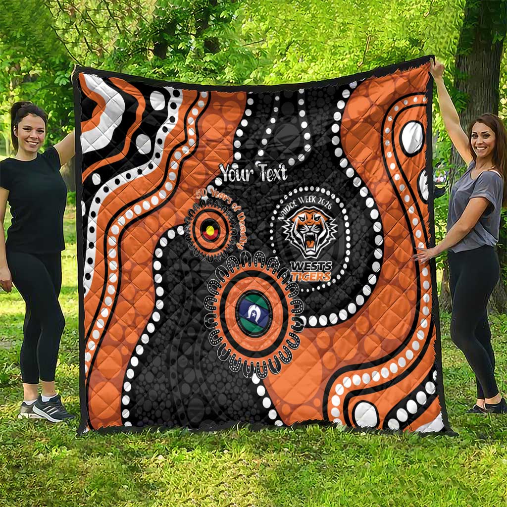 Tigers NAIDOC Week 2026 Personalised Quilt 50 Years of Deadly Aboriginal Art