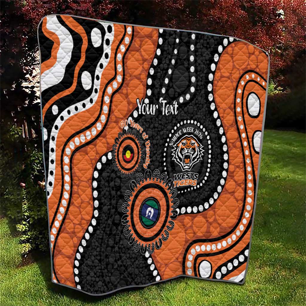 Tigers NAIDOC Week 2026 Personalised Quilt 50 Years of Deadly Aboriginal Art