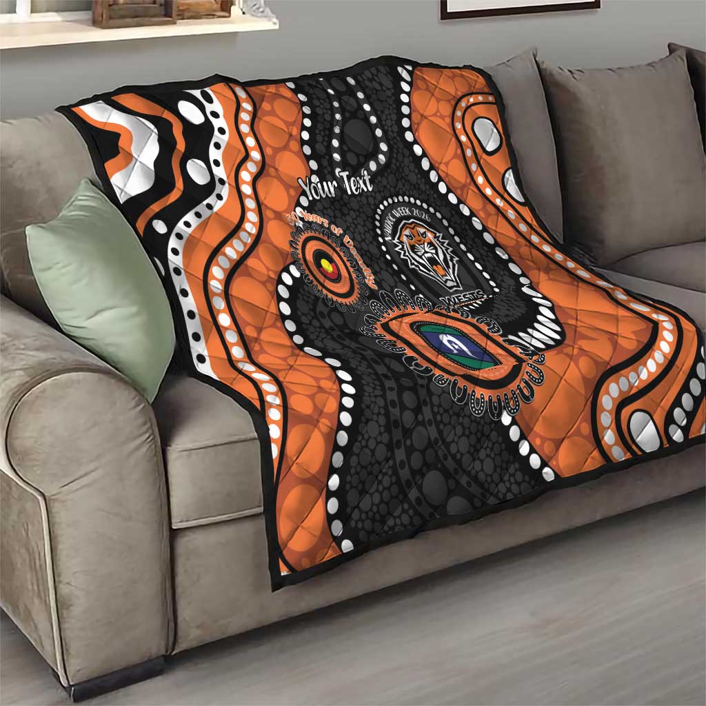 Tigers NAIDOC Week 2026 Personalised Quilt 50 Years of Deadly Aboriginal Art
