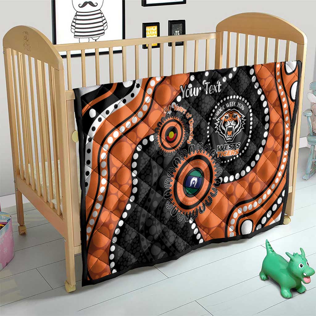 Tigers NAIDOC Week 2026 Personalised Quilt 50 Years of Deadly Aboriginal Art