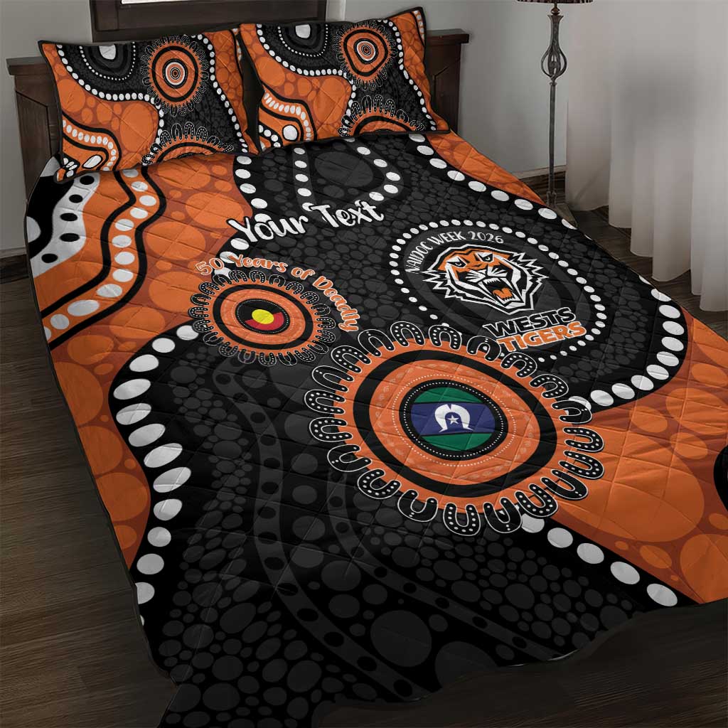 Tigers NAIDOC Week 2026 Personalised Quilt Bed Set 50 Years of Deadly Aboriginal Art