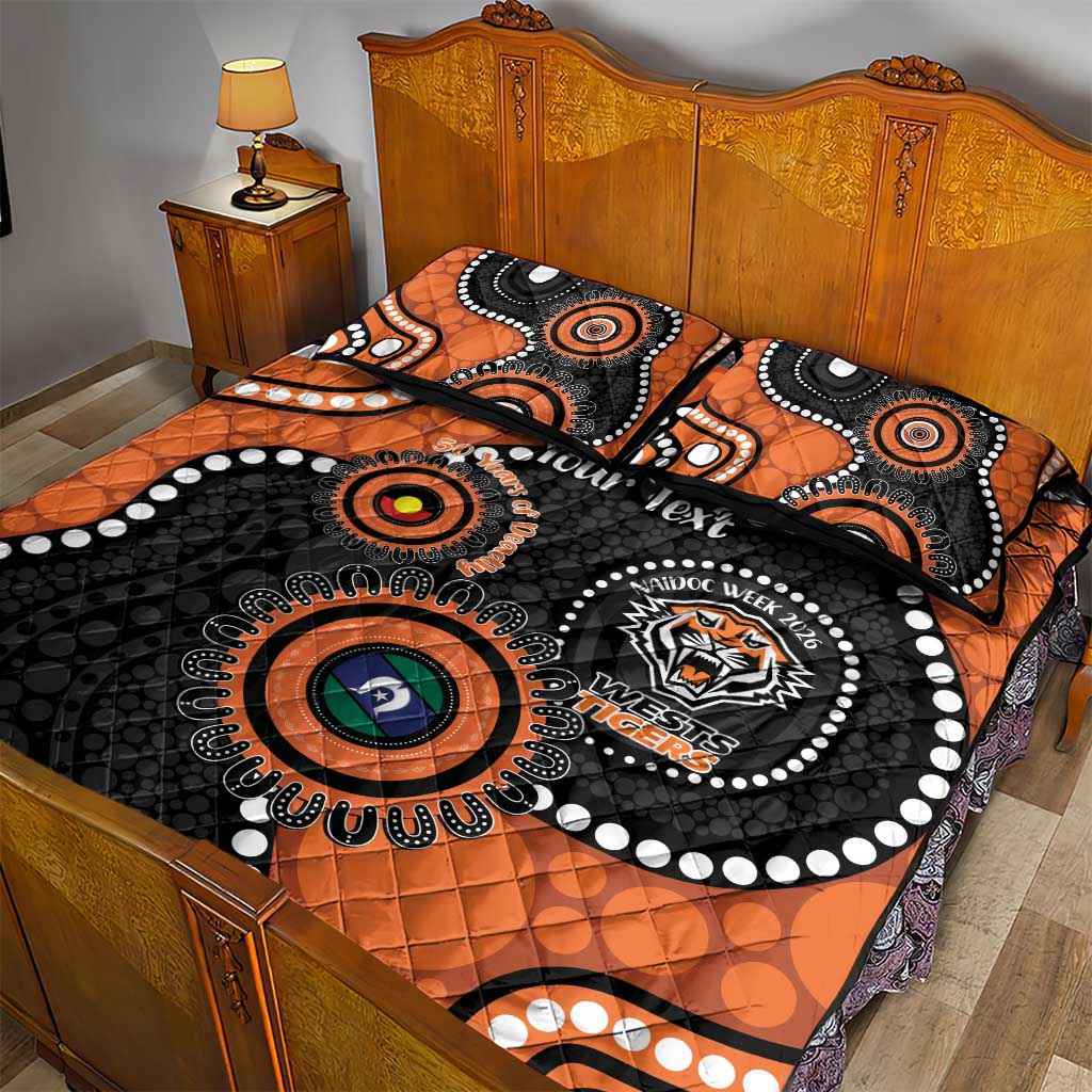 Tigers NAIDOC Week 2026 Personalised Quilt Bed Set 50 Years of Deadly Aboriginal Art