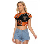 Tigers NAIDOC Week 2026 Personalised Raglan Cropped T Shirt 50 Years of Deadly Aboriginal Art
