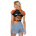 Tigers NAIDOC Week 2026 Personalised Raglan Cropped T Shirt 50 Years of Deadly Aboriginal Art