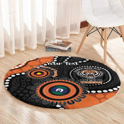 Tigers NAIDOC Week 2026 Personalised Round Carpet 50 Years of Deadly Aboriginal Art