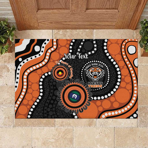 Tigers NAIDOC Week 2026 Personalised Rubber Doormat 50 Years of Deadly Aboriginal Art