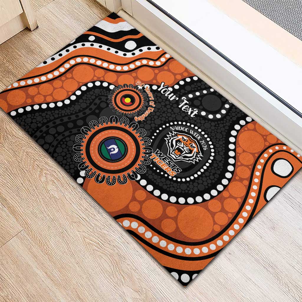 Tigers NAIDOC Week 2026 Personalised Rubber Doormat 50 Years of Deadly Aboriginal Art
