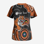 Tigers NAIDOC Week 2026 Personalised Scrub Top 50 Years of Deadly Aboriginal Art