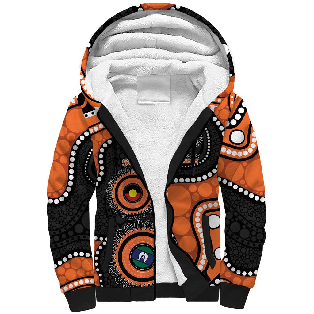Tigers NAIDOC Week 2026 Personalised Sherpa Hoodie 50 Years of Deadly Aboriginal Art