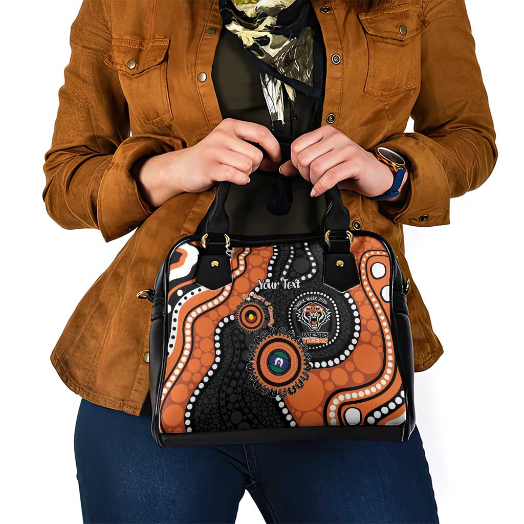 Tigers NAIDOC Week 2026 Personalised Shoulder Handbag 50 Years of Deadly Aboriginal Art