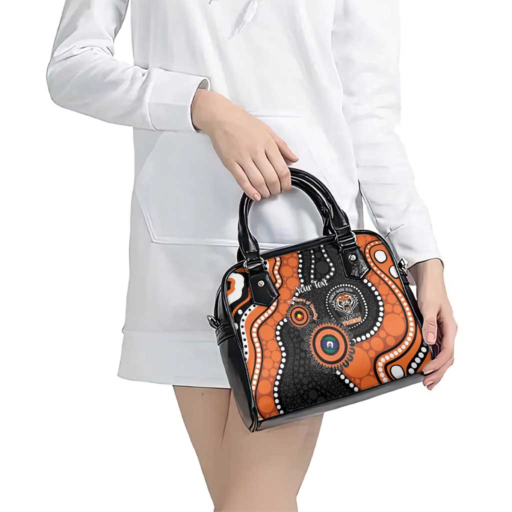 Tigers NAIDOC Week 2026 Personalised Shoulder Handbag 50 Years of Deadly Aboriginal Art