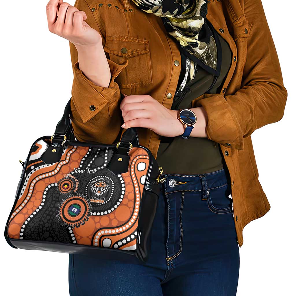 Tigers NAIDOC Week 2026 Personalised Shoulder Handbag 50 Years of Deadly Aboriginal Art