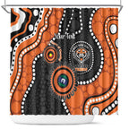 Tigers NAIDOC Week 2026 Personalised Shower Curtain 50 Years of Deadly Aboriginal Art