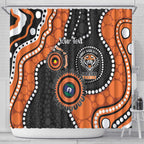 Tigers NAIDOC Week 2026 Personalised Shower Curtain 50 Years of Deadly Aboriginal Art