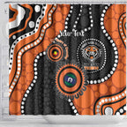 Tigers NAIDOC Week 2026 Personalised Shower Curtain 50 Years of Deadly Aboriginal Art