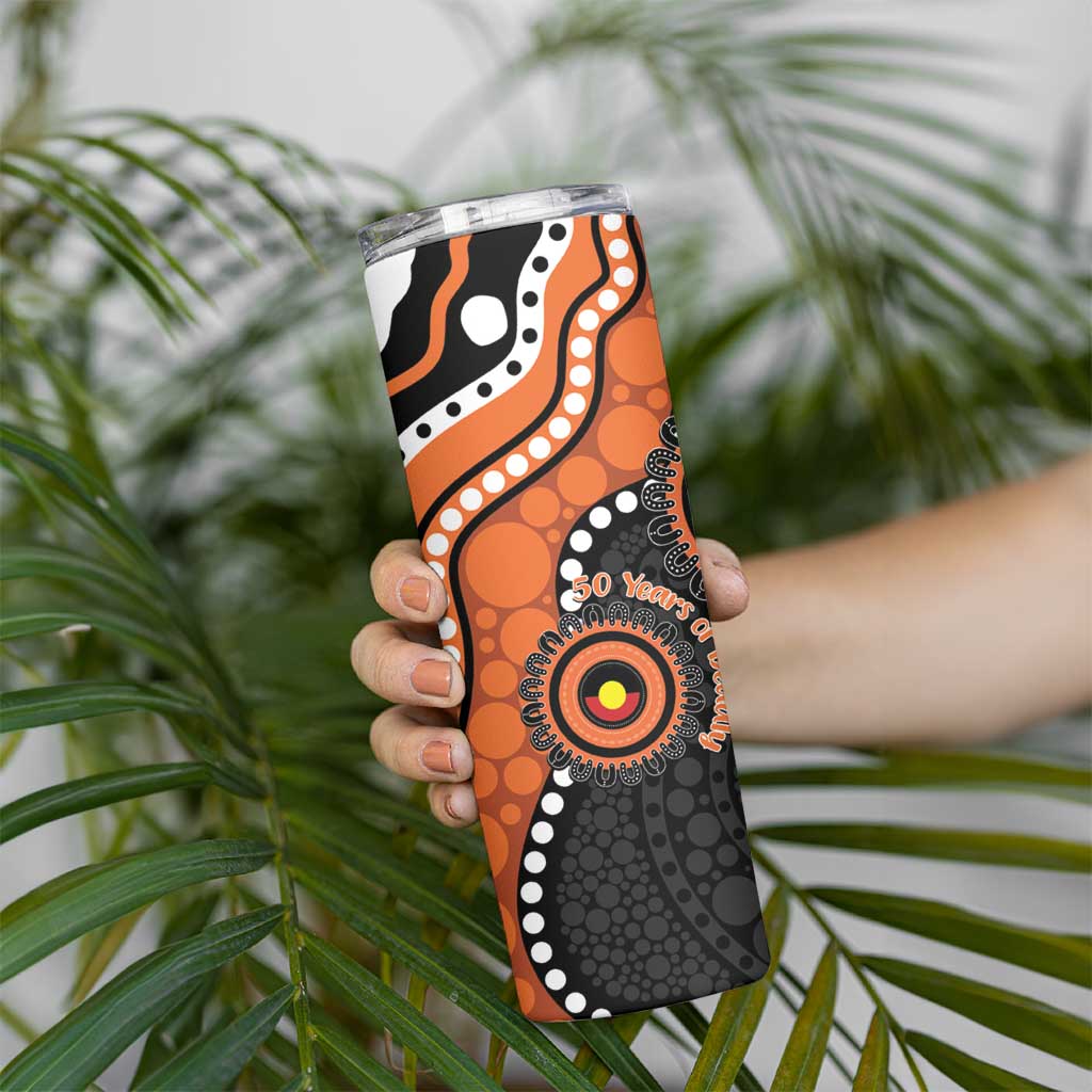 Tigers NAIDOC Week 2026 Personalised Skinny Tumbler 50 Years of Deadly Aboriginal Art